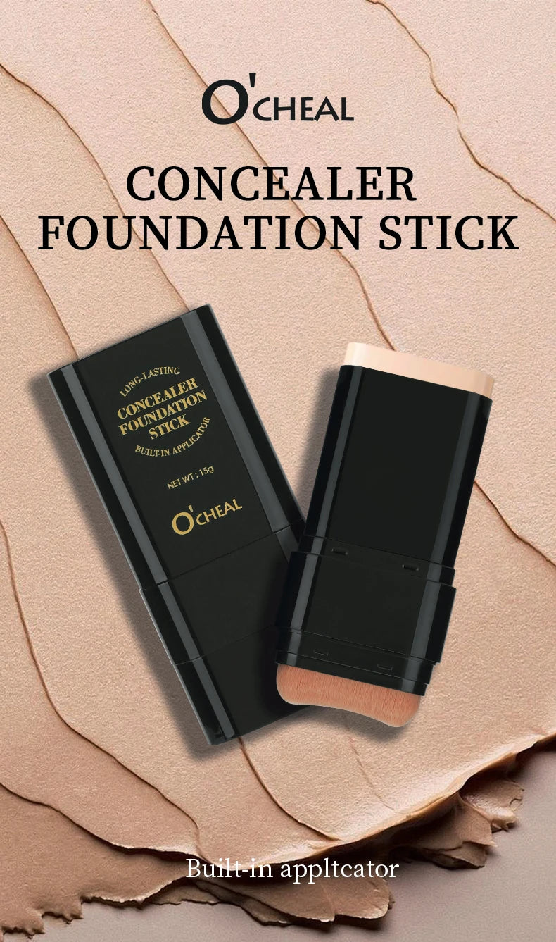O'cheal Two In One Concealer Foundation Stick Facial Matte Waterproof Bronzer Contouring Face Coverage Moisturizing Makeup Cream