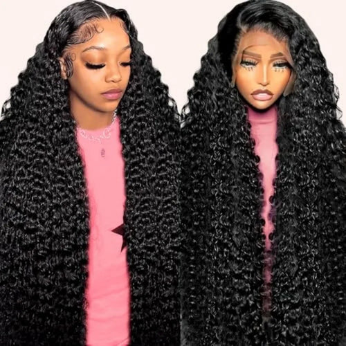 13X6 Hd Lace Frontal Wig Deep Wave Human Hair Wigs Brazilian Wigs Original Curly Lace Front Wig 230 Density For Women 30 40 Inch