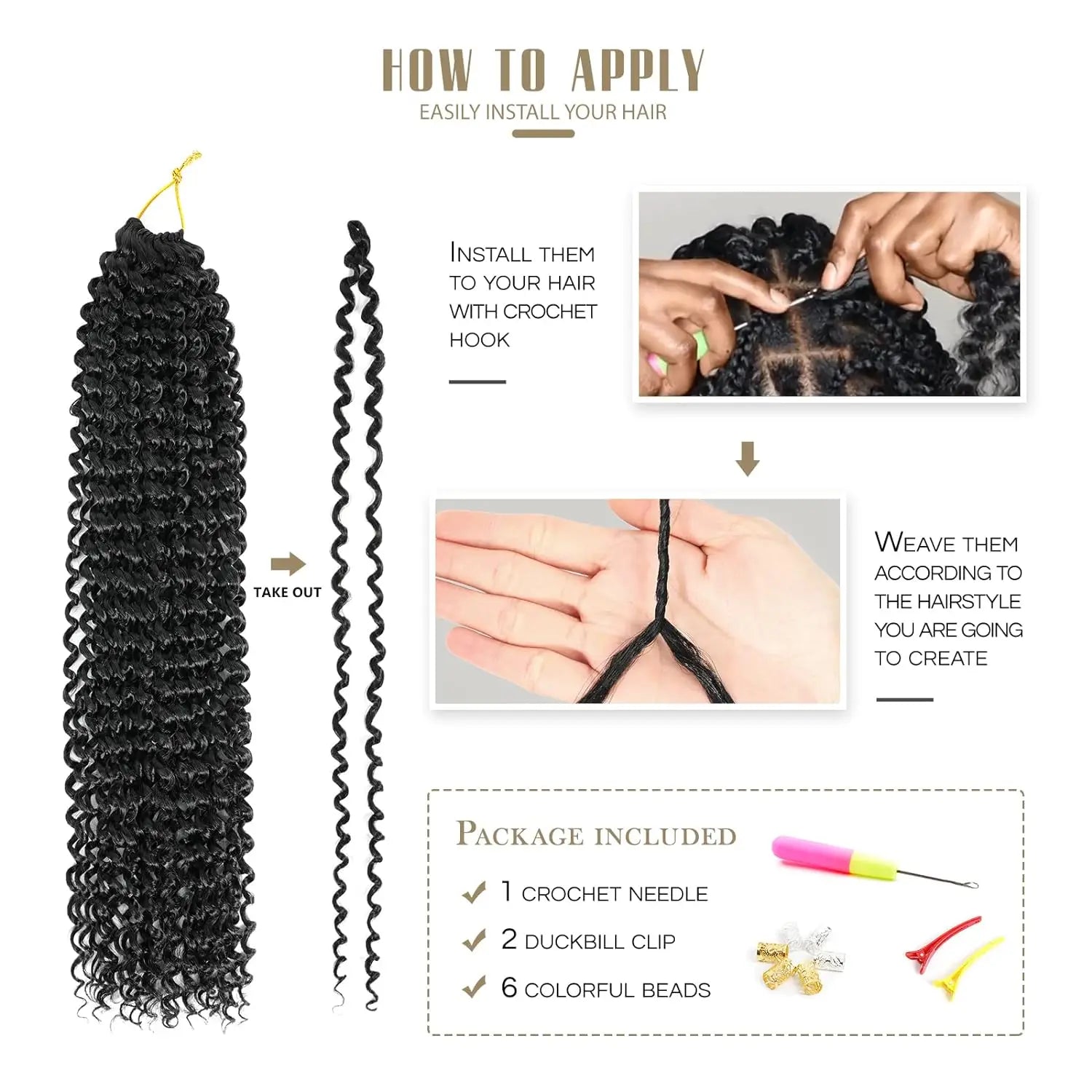 18“Passion Twist Hair 8Packs Freetress Water Wave Crochet Hair Synthetic Braiding Hair for Boho Locs, Faux Locs, Butterfly Style