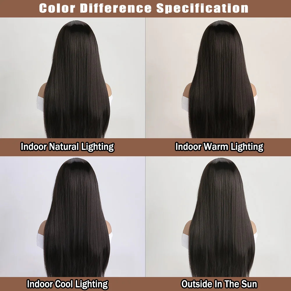 26Inch Colour Wig Long Straight Synthetic Wig for Women Fashion Wig for for Daily Halloween   Costume Party Cosplay ﻿