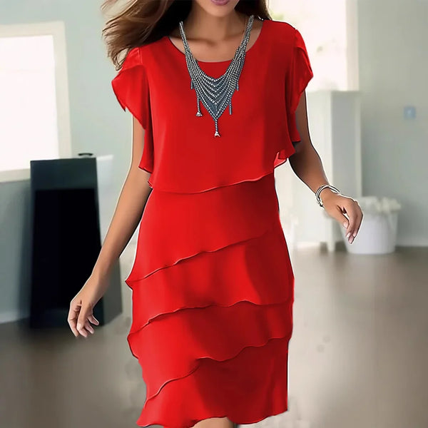 Spring Summer Dress Party Wedding Mom Dress Chiffon Dress Women's New Style