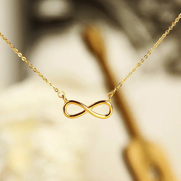 Boho Charm Infinity Pendant Choker Necklace Femme Stainless Steel Couple Wedding Jewelry Collares Mujer Best Friend Gift bijoux