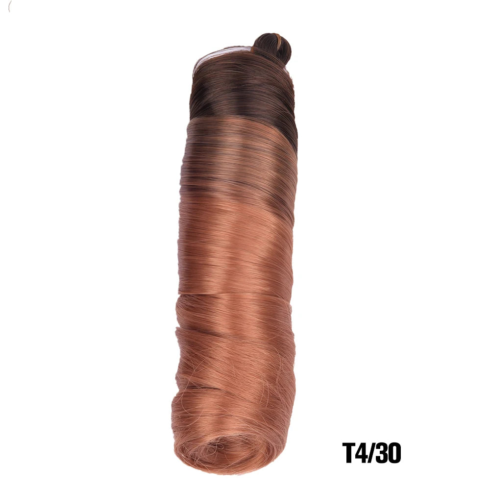 French Curls Braiding Hair 24Inch Synthetic Spiral Curls Braids Hair Extensions For Women Pre Stretched Loose Wave Braiding Hair