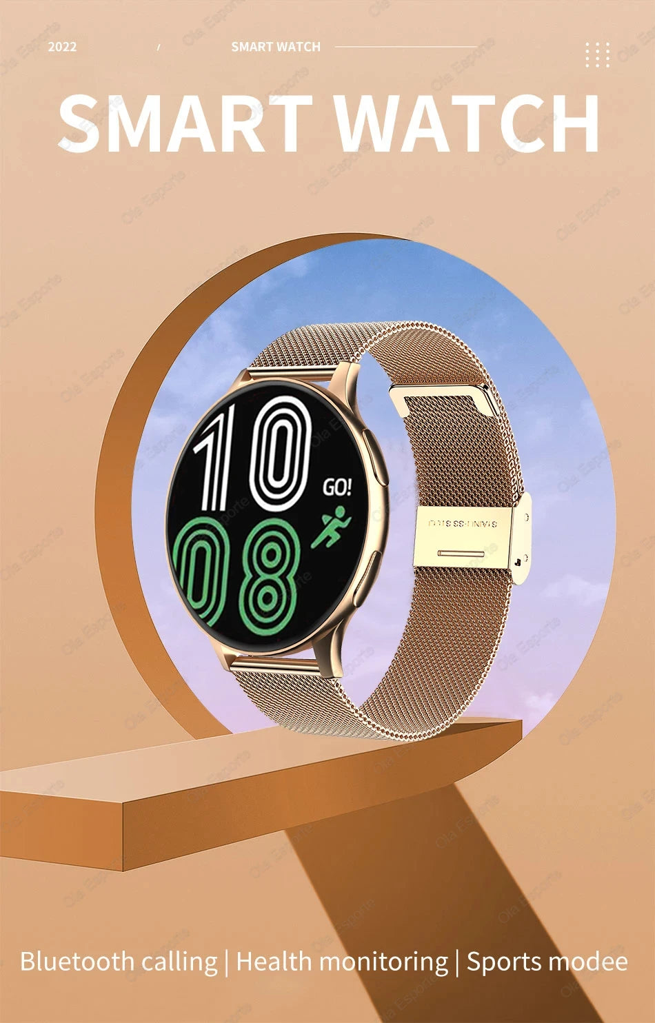 Smartwatch Women Watch 6 Health Monitoring Watch Waterproof Voice Assistant Bluetooth Call Smart Watch 2025 New Sports Watch