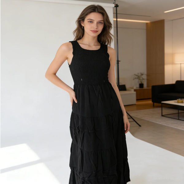 Dresses For Women 2025 SummerWomen's nursing dress Sexy Elegant Sleeveless Floral Solid Color Long Dress Fashion