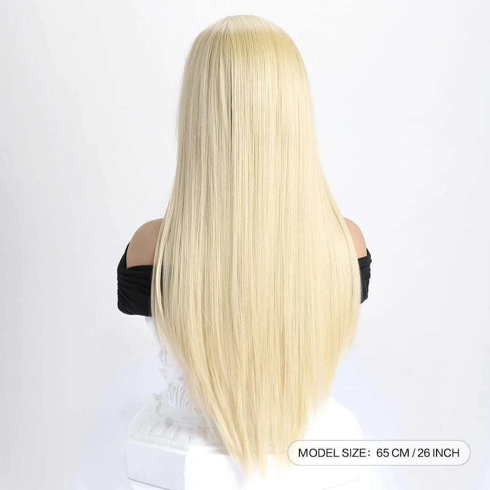 26Inch Colour Wig Long Straight Synthetic Wig for Women Fashion Wig for for Daily Halloween   Costume Party Cosplay ﻿