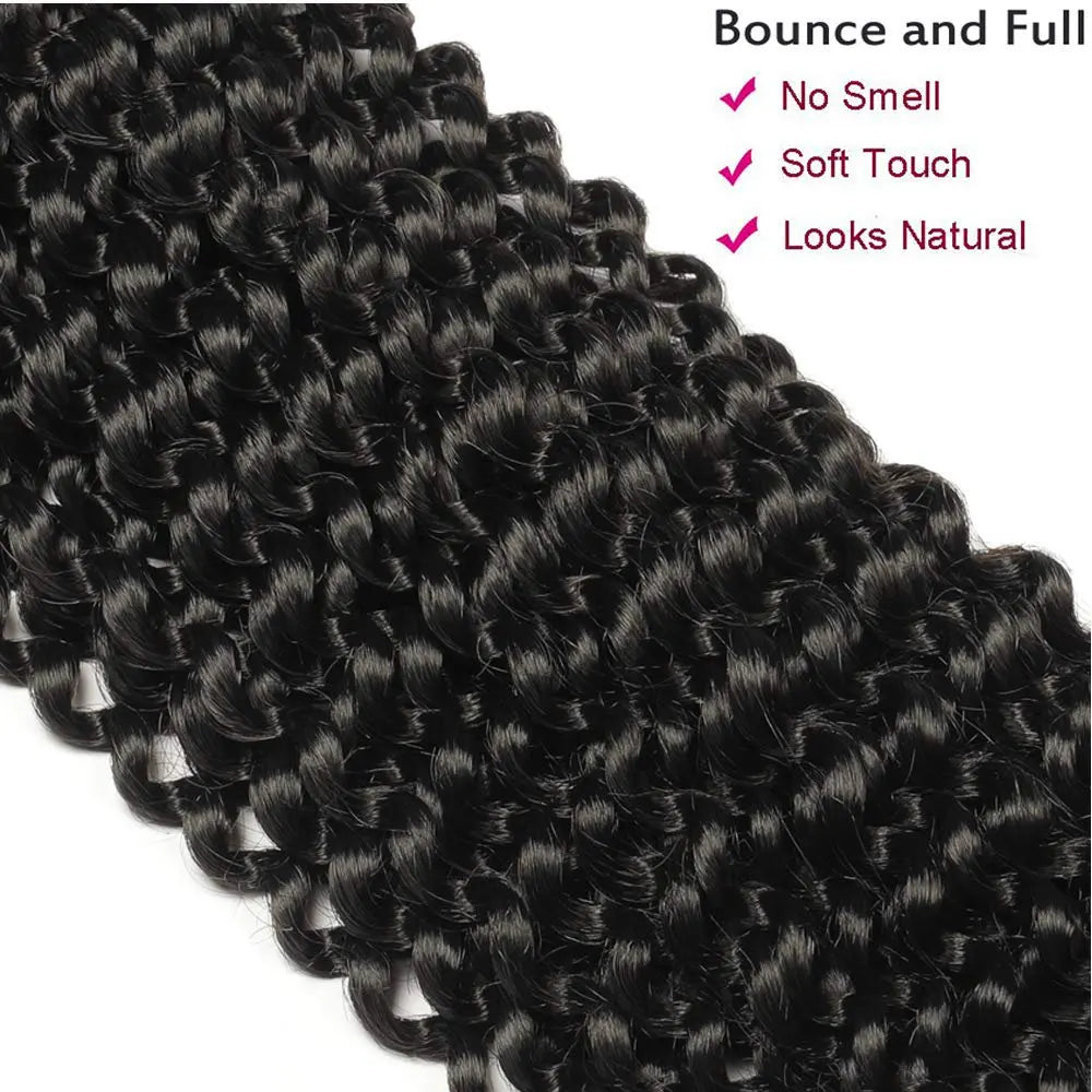 Passion Twist Hair 18 Inch Water Wave Crochet Hair Bohemian Spring Twist Hair Crochet Braids Synthetic Hair Extension For Women