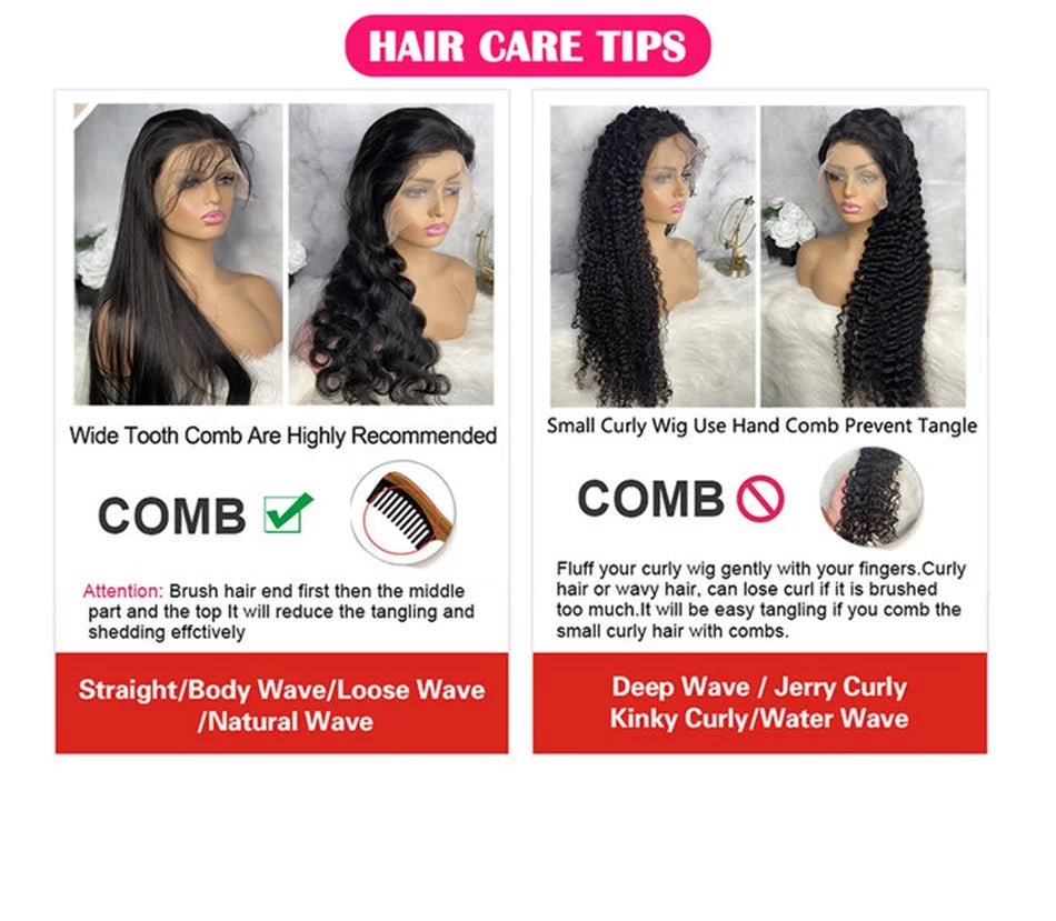 13x6 13x4 Deep Wave Hd Lace Frontal Wig 30 40 Inch Wet And Wavy Loose Water Wave Lace Front Wig 360 Curly Lace Human Hair Wigs